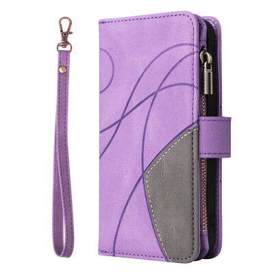 Zipper Leather Flip Wallet Phone Case For Xiaomi Note 9 11 10 Pro Redmi 9S 9T 9C