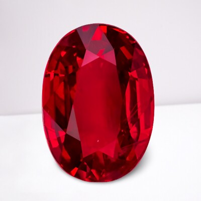 Calibrated Ruby Oval Cut Gemstone 10x8 mm - 2 Ct Flawless Loose Gemstone