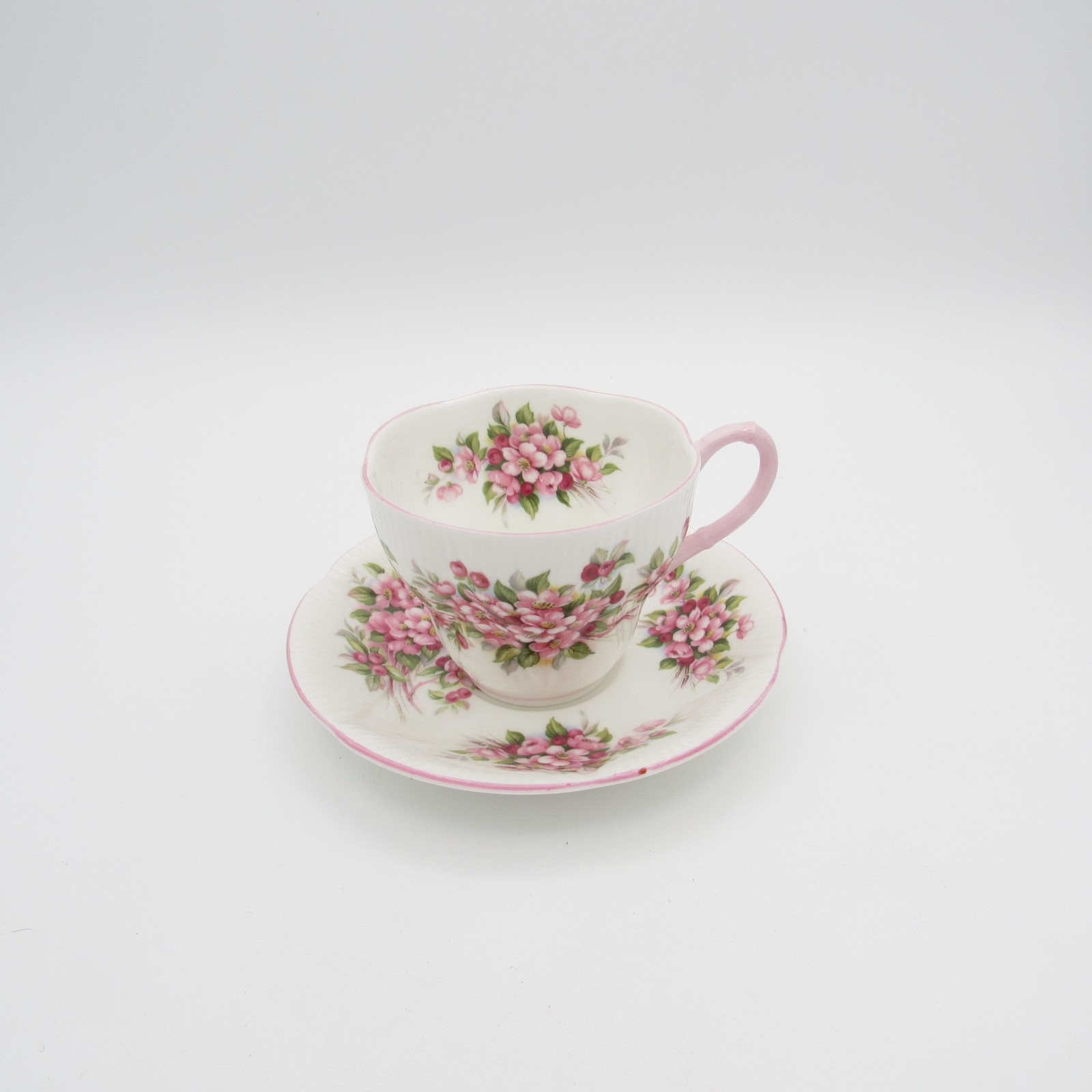 Vintage Apple Blossom, Royal Albert, Bone China, England, Cup and Saucer