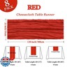 8 Pack Red Cheesecloth Table Runner 10Ft Gauze Cheese Cloth Table Runner 120 Inch Boho Sheer Rustic Fabric for Summer Decor Bridal Baby Shower Wedding Centerpiece Home Table Decoration