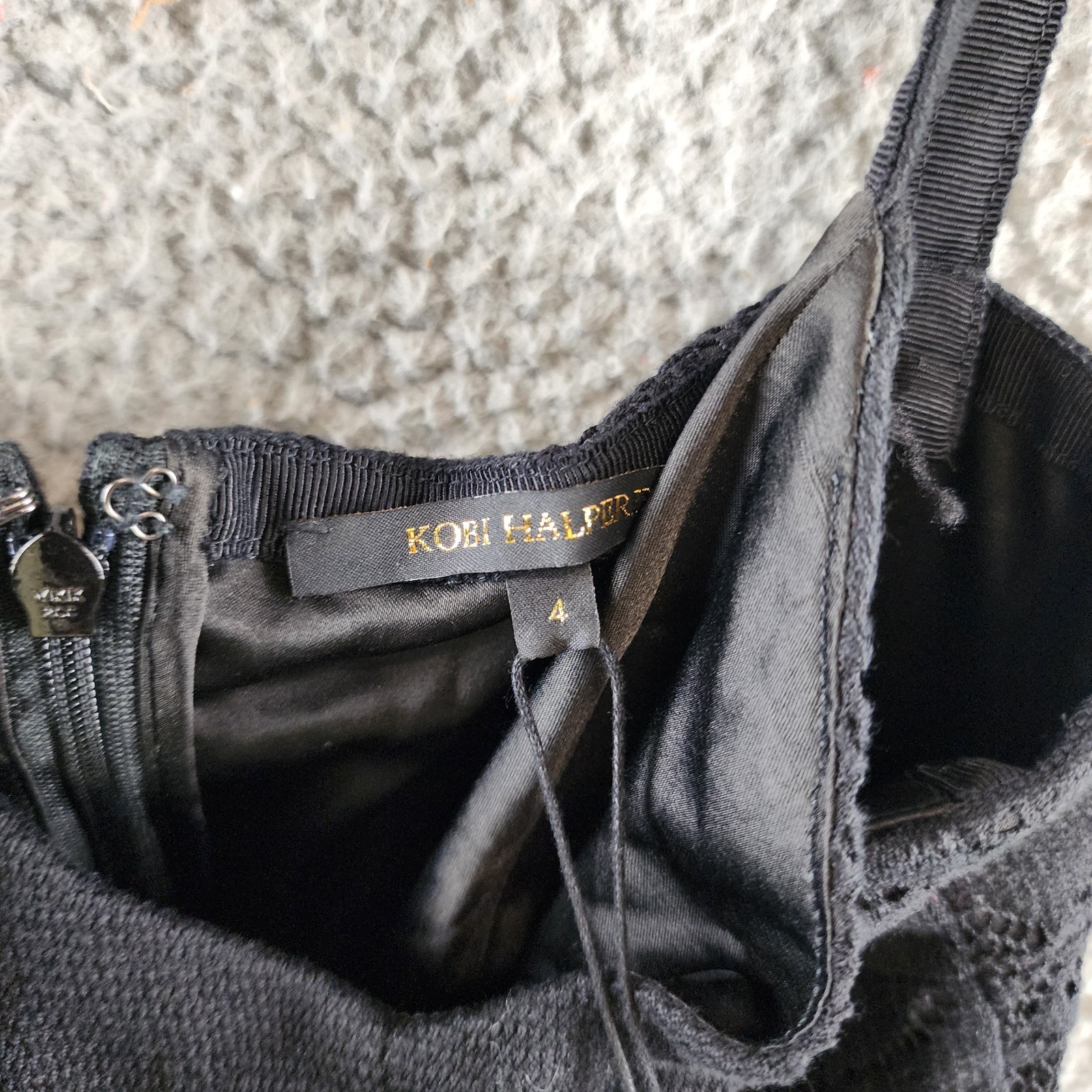 Kobi Halperin Willow Floral Lace Sweetheart Midi Dress Women's 4 Black Back Zip - Picture 12 of 15