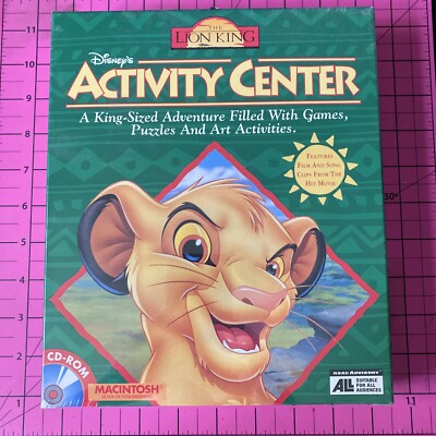 NEW - Disney's The Lion King Activity Center (Windows/Mac, 1995) Sealed Big Box