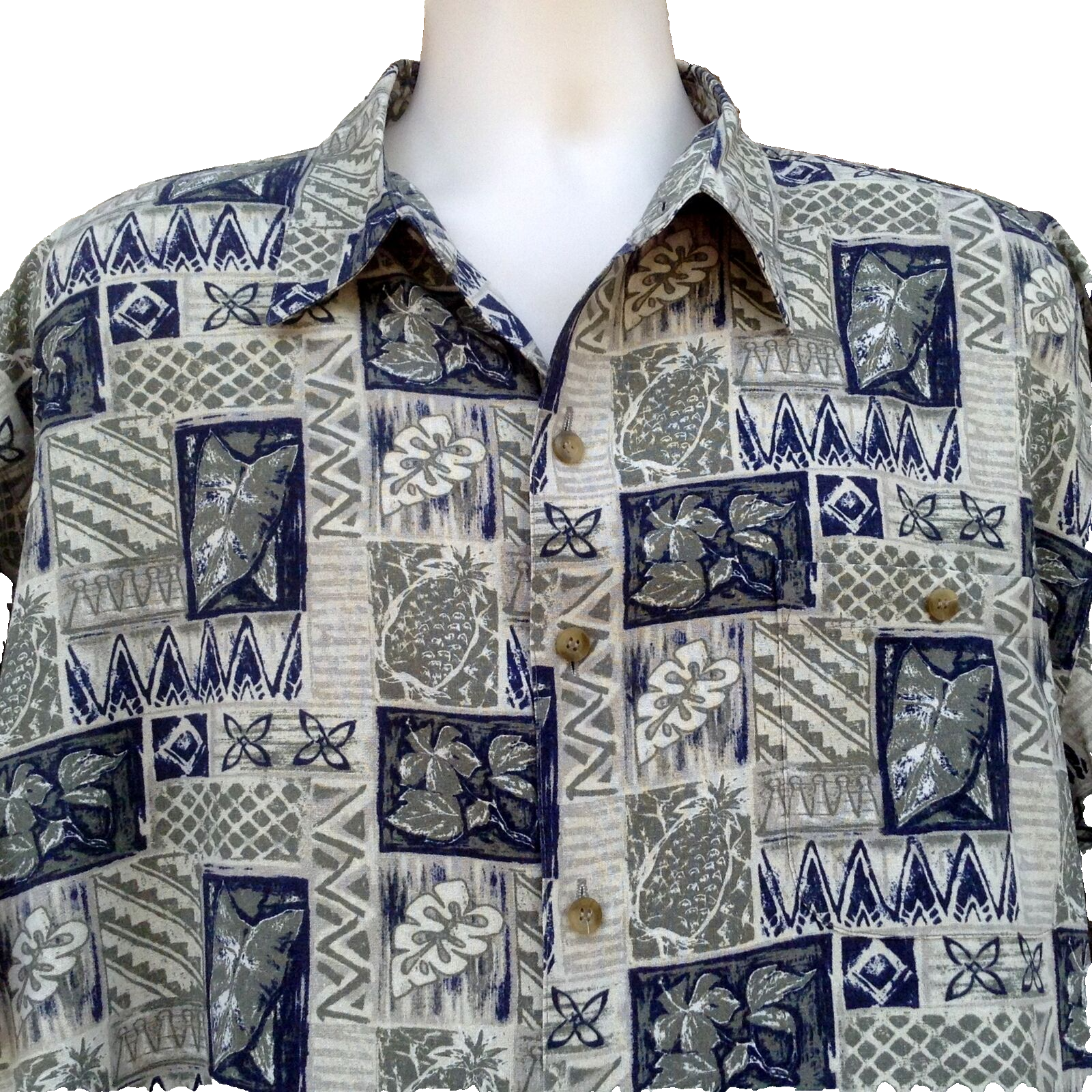 Field & Stream Hawaiian Shirt Men's XL Tapa Print Matched Field & Stream Hawaiian Shirt Men's XL Tapa Print Matched