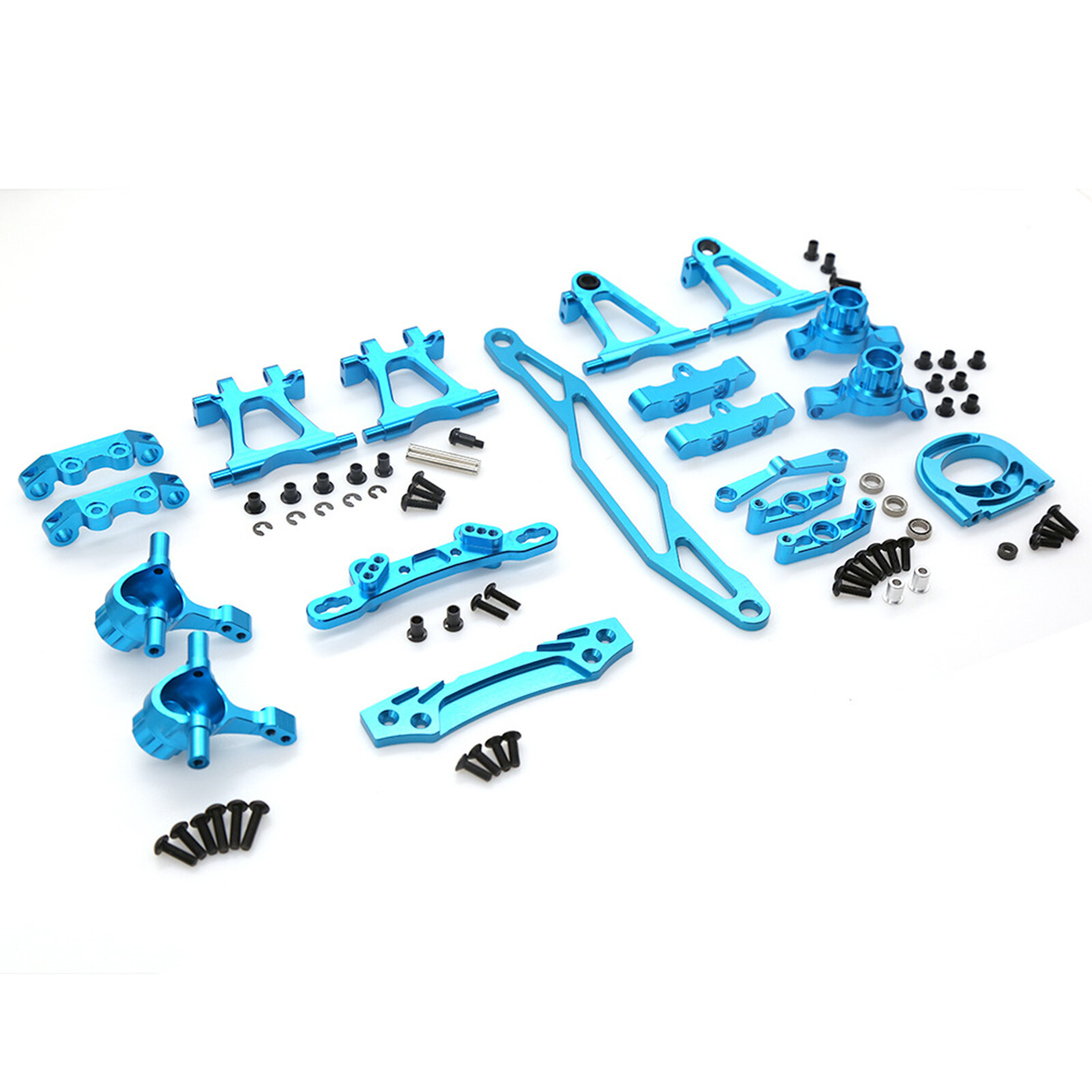 Aluminum Alloy Upgrade Full Set DIY Spare Parts For 1/10 Tamiya TT02 RC Car