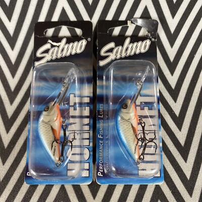 (2) Salmo Hornet 4SDR Crankbait 1 3/4'' - 1/16oz Deep Floating - Dace Blue