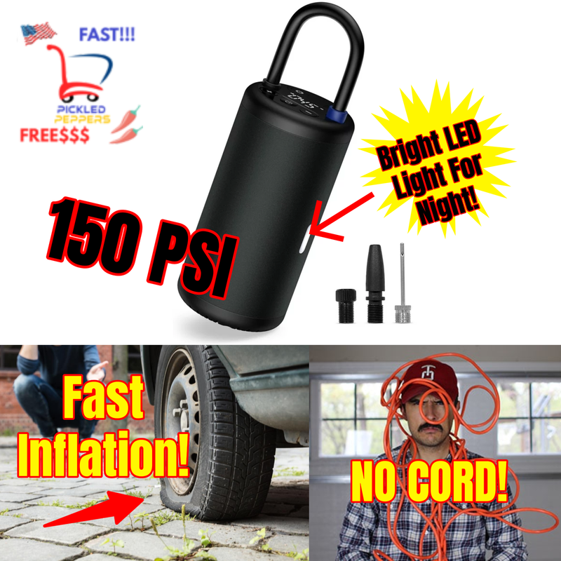 Best Cordless Tire Inflator with Gauge Portable 12V Electric