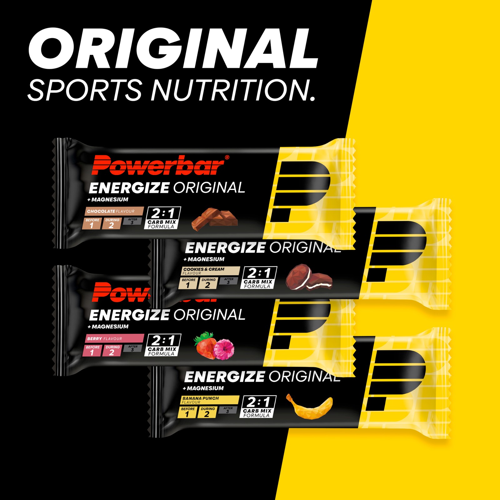 POWERBAR Energize Original Chocolate High Carb Energieriegel 15x55g - Bild 3 von 5