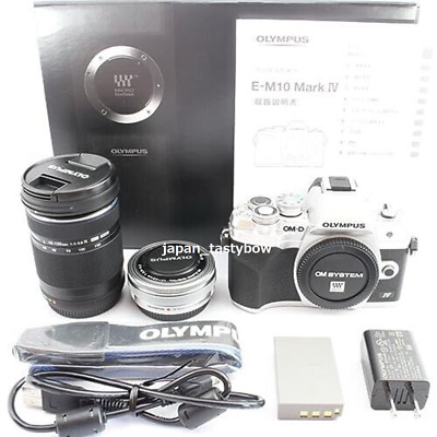Olympus OM-D E-M10 Mark IV Mirrorless Digital Camera w/14-42mmEZ & 40-150mmR New