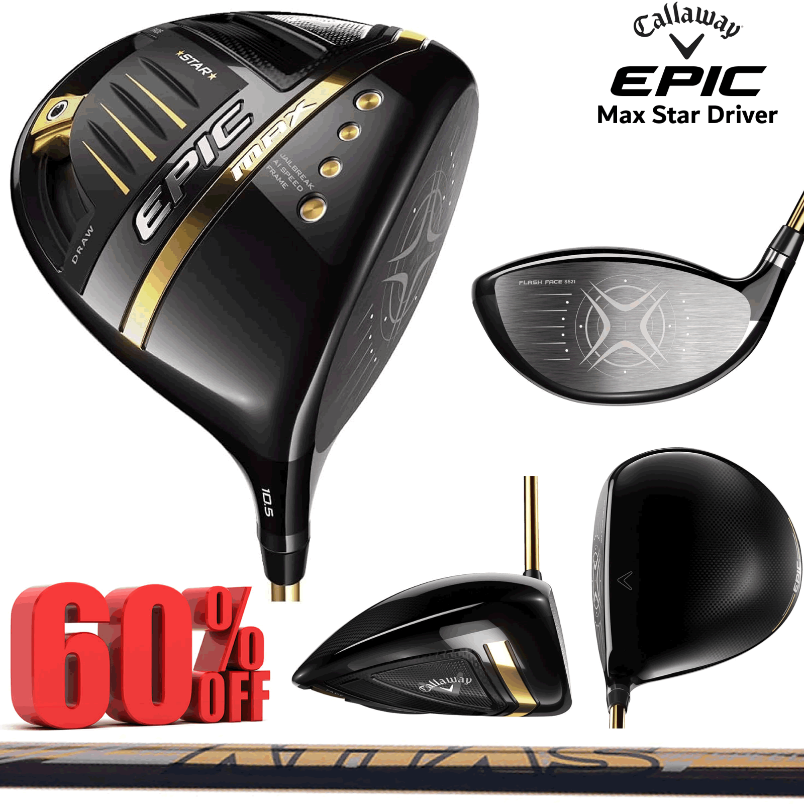 EPIC MAX ドライバー ヘッドカバー付き 10.5度 Callaway EPIC MAX ドライバー 10.5度 ヘットカバー付き キャロウェイ