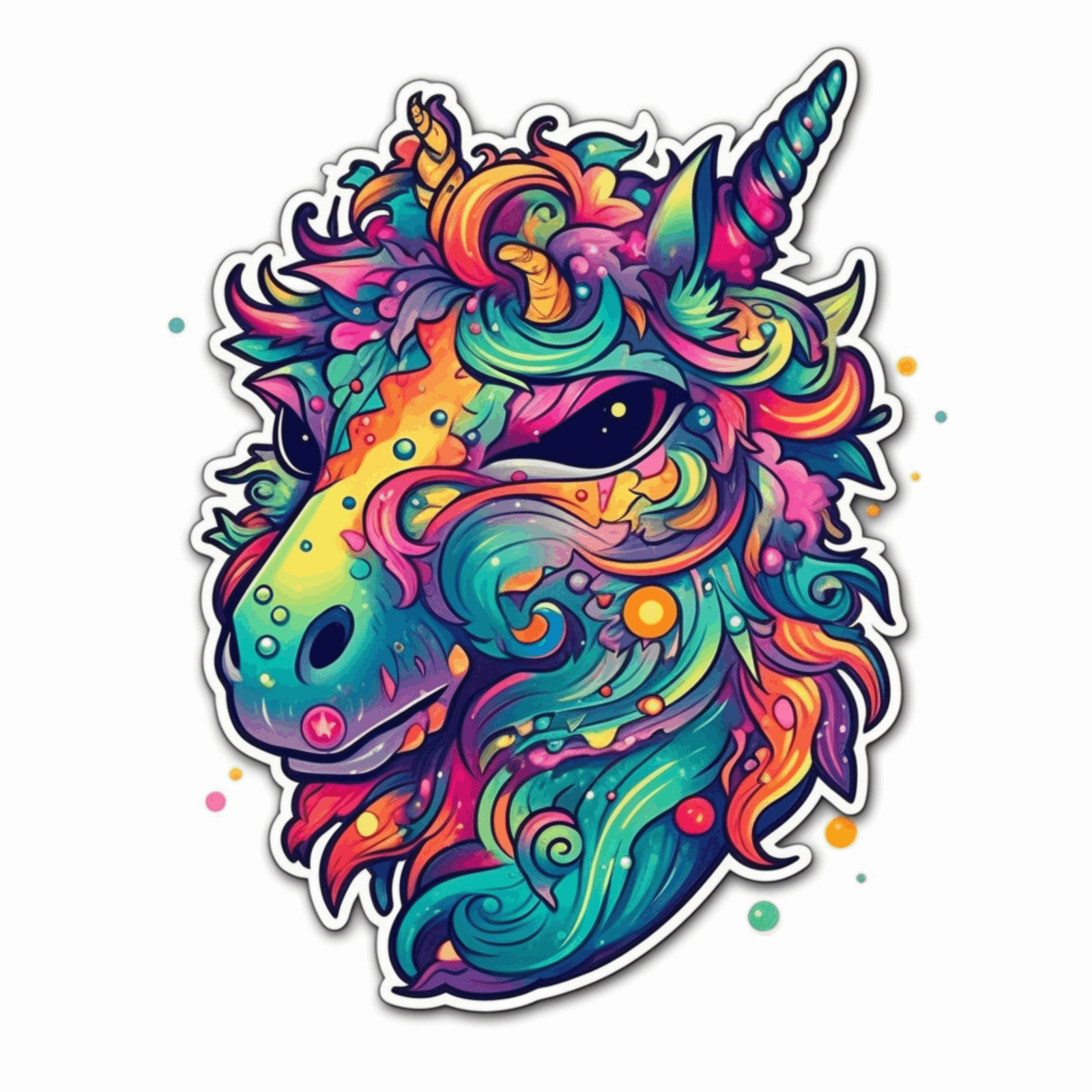 Colorful Unicorn Sticker Cup Laptop Car Vehicle Window Bumper Vinyl Decal