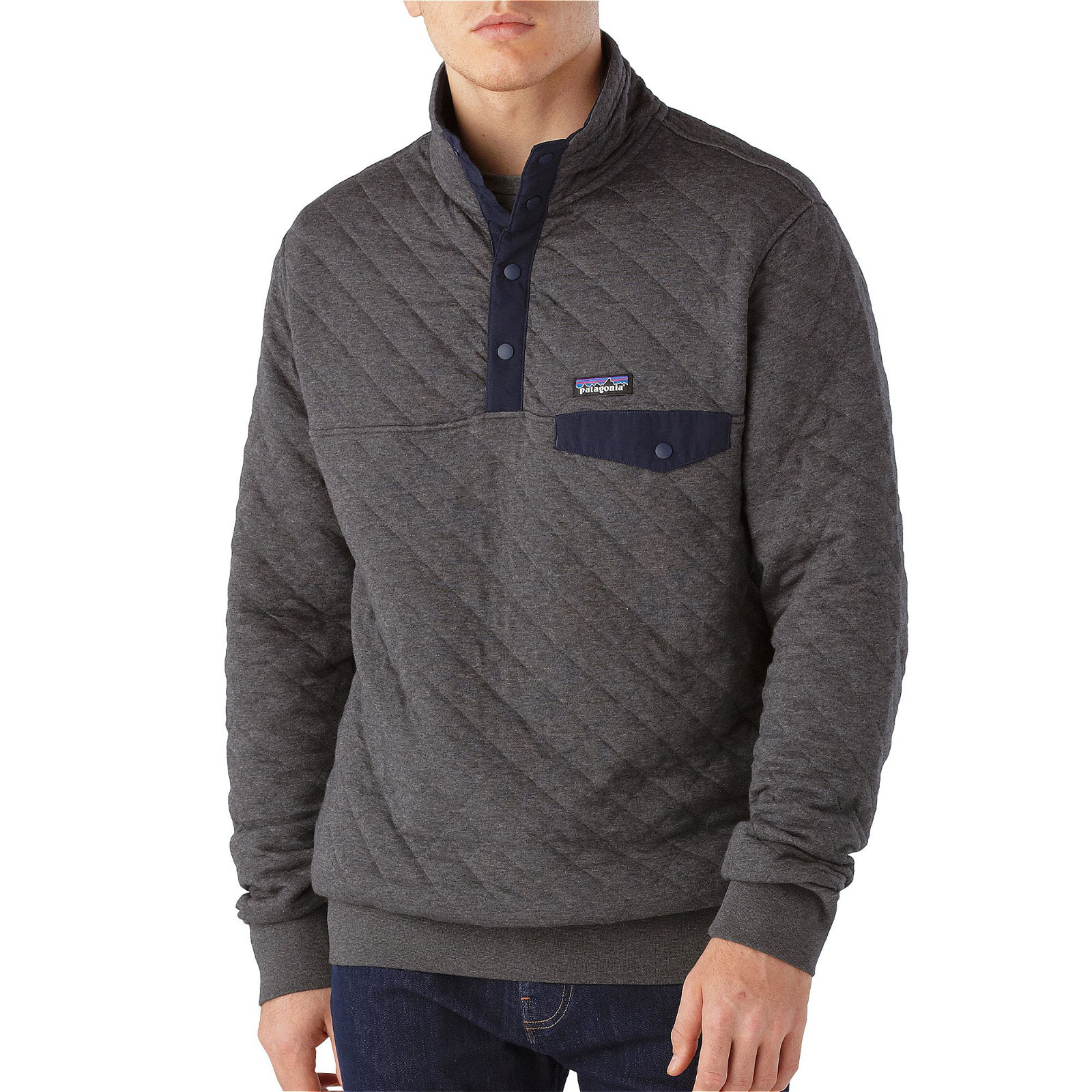 Patagonia - Men's - Organic Cotton Quilt Snap-T® Pullover - Large - Forge  Grey | eBay