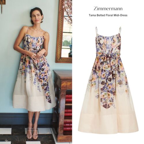NWOT $1,450 Zimmermann Tama Corset Midi Floral Silk Dress NWOT $1,450 Zimmermann Tama Corset Midi Floral Silk Dress