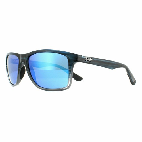 Maui Jim Onshore B798-03S Blue Black Stripe Fade / Blue Hawaii Polarized Lenses