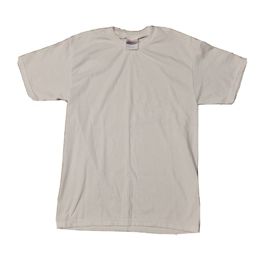 Vintage Hanes Heavyweight T-Shirt Sz Small 90s Blank White USA