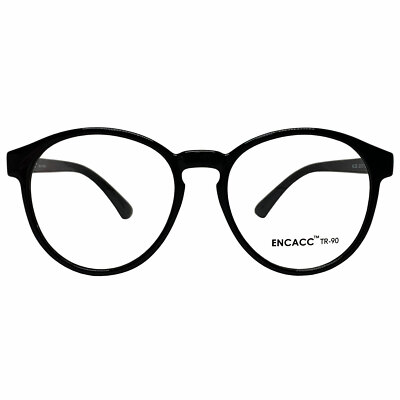 Oversize Glasses Big Round Eye-wear Black Frame TR90 Non Prescription 