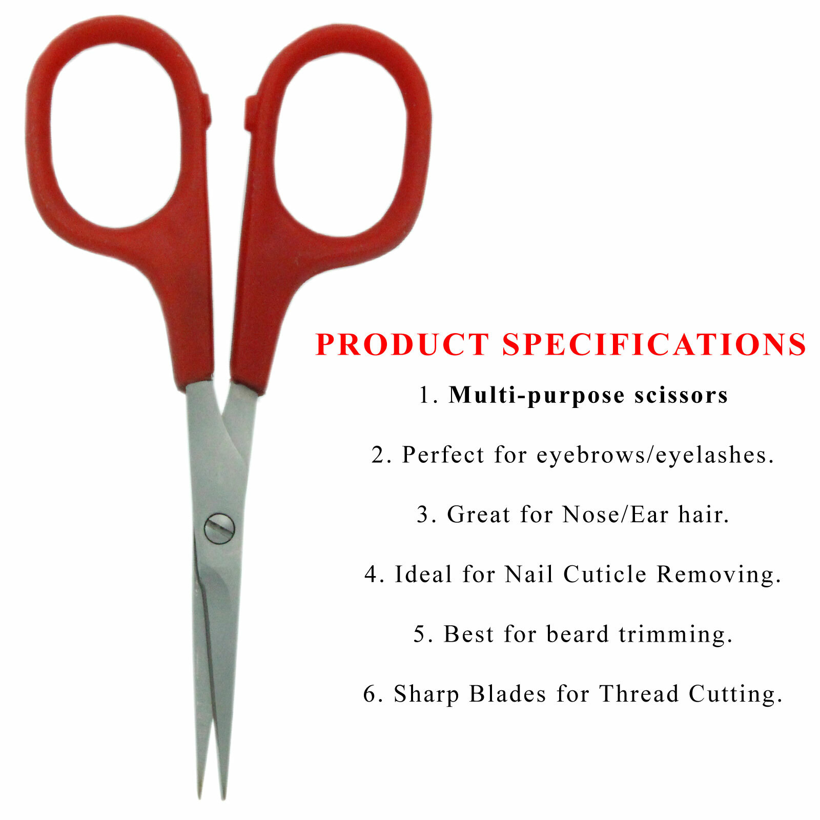 Small Scissors Multi Purpose Scissor Cutter for Men Women Kids Pets Grooming 