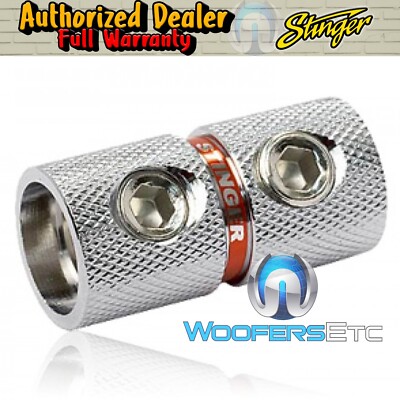 STINGER SPT5210 CAR PRO CLASSIC CHROME 1/0 GAUGE INPUT/OUTPUT COUPLER CONNECTOR