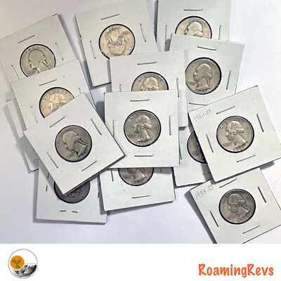 Two (2) United States Washington 25c Quarters 90% Silver JUNK-You Choose Qty!
