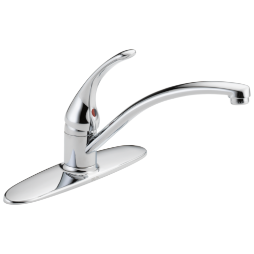 Delta Foundations Single Handle Kitchen Faucet in Chrome-Cer