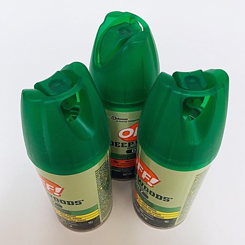 Off Deep Woods Dry Insect Repellent 2.5 oz Travel Size Bug Spray w/ Deet 3 Cans