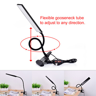 12W 7 LED Touch Sensor Flexible Dimmable Desk Table Lamp Read Light School Lamp