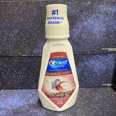 Crest 3D White Glamorous White Multi-Care Whitening Rinse, Fresh Mint, 16oz