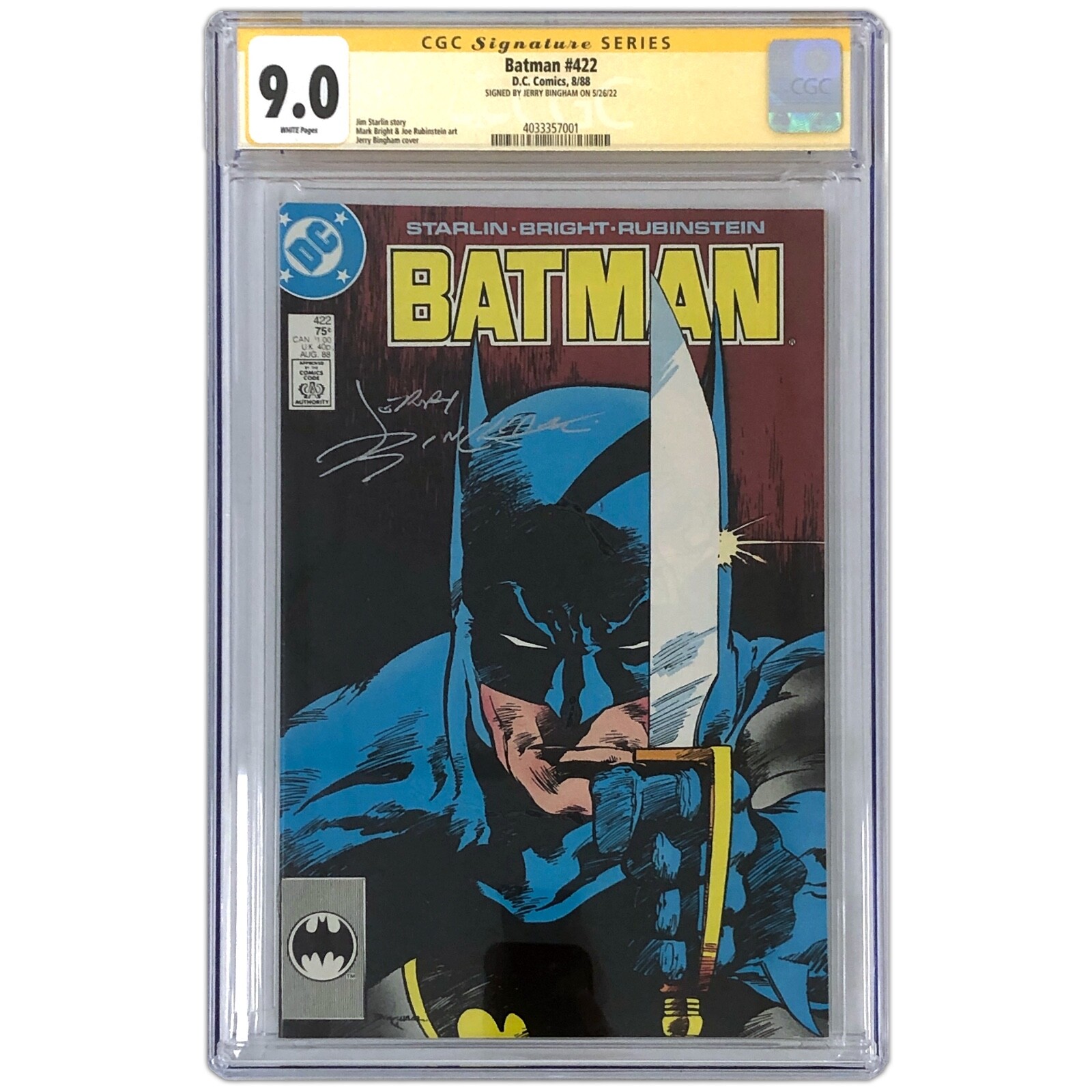 Batman #422 CGC SS 9.0 SIGNED by Jerry Bingham | eBay