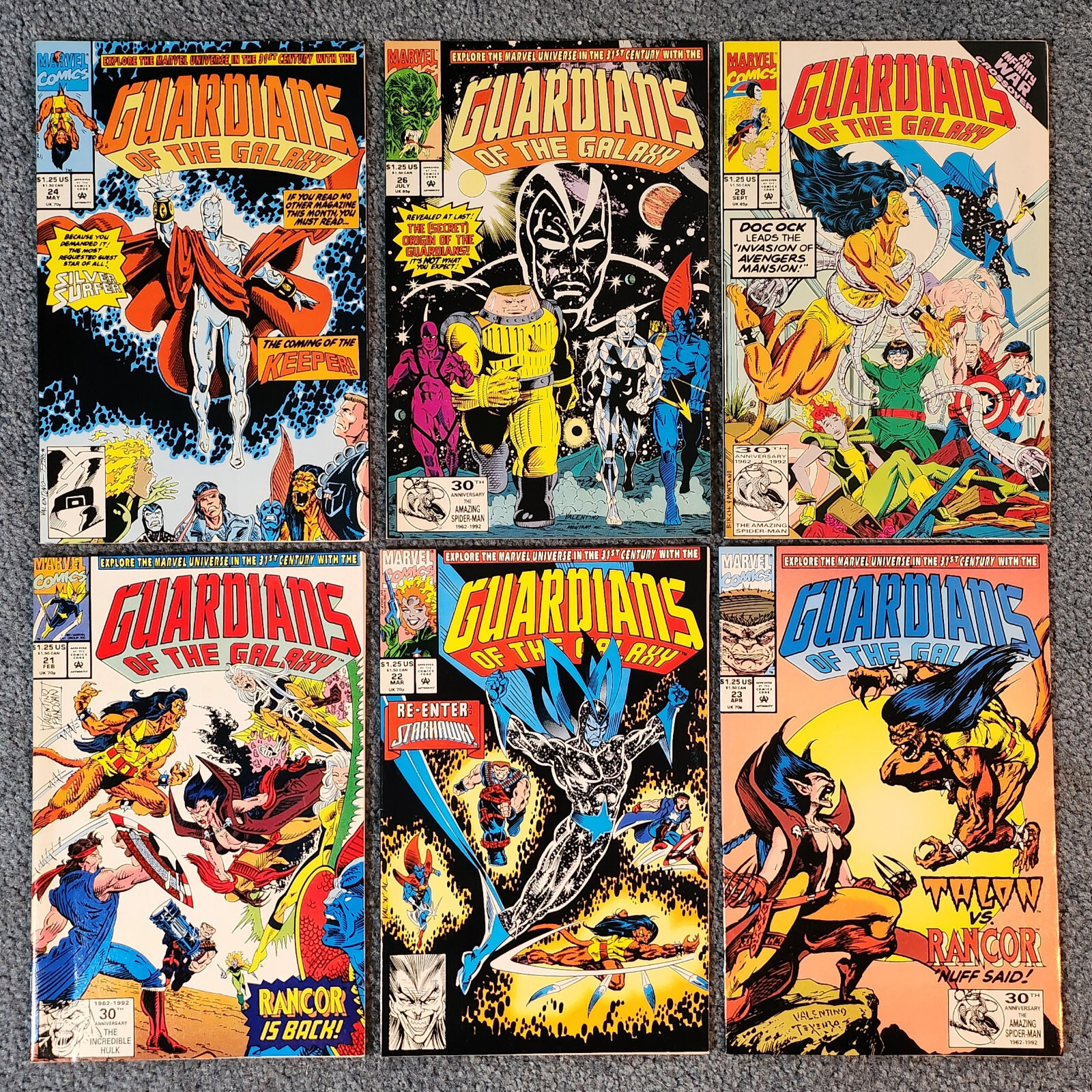 Guardians of the Galaxy Lot of 6 #21,22,23,24,26,28 Marvel