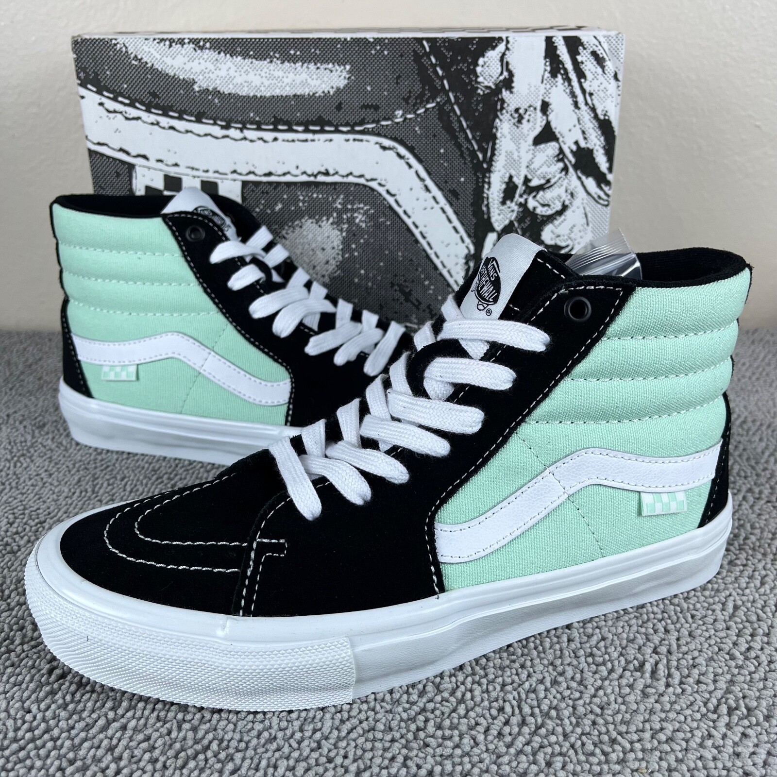 mint vans high tops