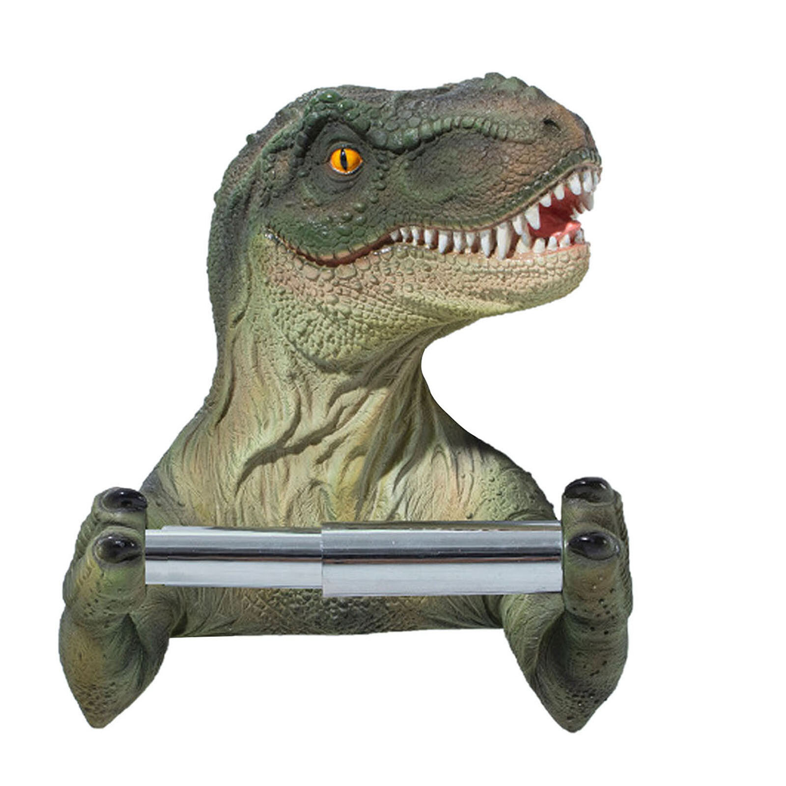 BTSEURY Dinosaurier Toilettenpapierhalter – Kreativer WC-Wolkenhalter, Wandmontage, Für Bad & Küche (Grün)