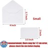 jiebor 100 Sets Small Envelopes with Small Blank Gift Business Card Wedding Invitation Pocket Envelopes for Graduations Wedding Shower Holiday 2.7 x 4 Inch Light Yellow