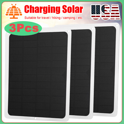 3 Pcs Solar Panel Kit 10W 12V Trickle Charger Battery Charger Maintainer Boat