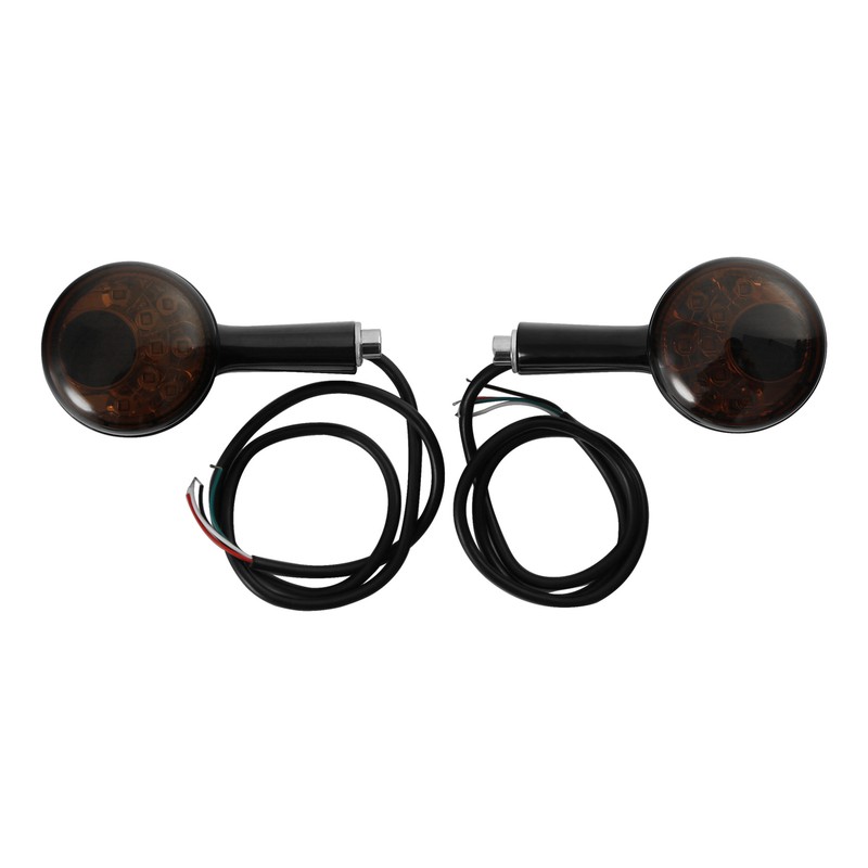 Amber LED Rear Turn Signals For Harley Sportster 883/XL1200 1992-2022 - Chrome Housing 8 thumbnail image