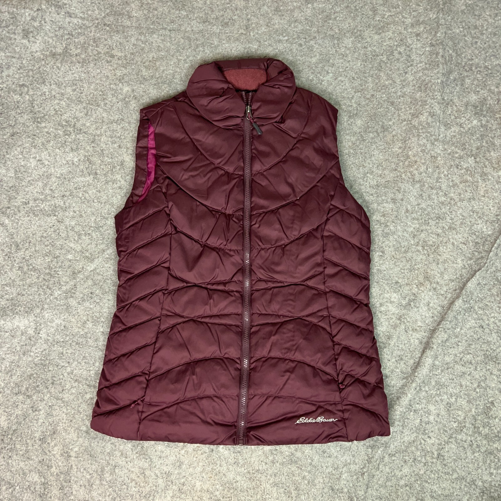 Eddie Bauer Womens Jacket Small Vest Puffer Down Maroon Eddie Bauer Womens Jacket Small Vest Puffer Down Maroon
