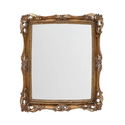 Square Wall Mirror Vintage Mirror Gold Mirror vintage Gold 11x9.4 Inch