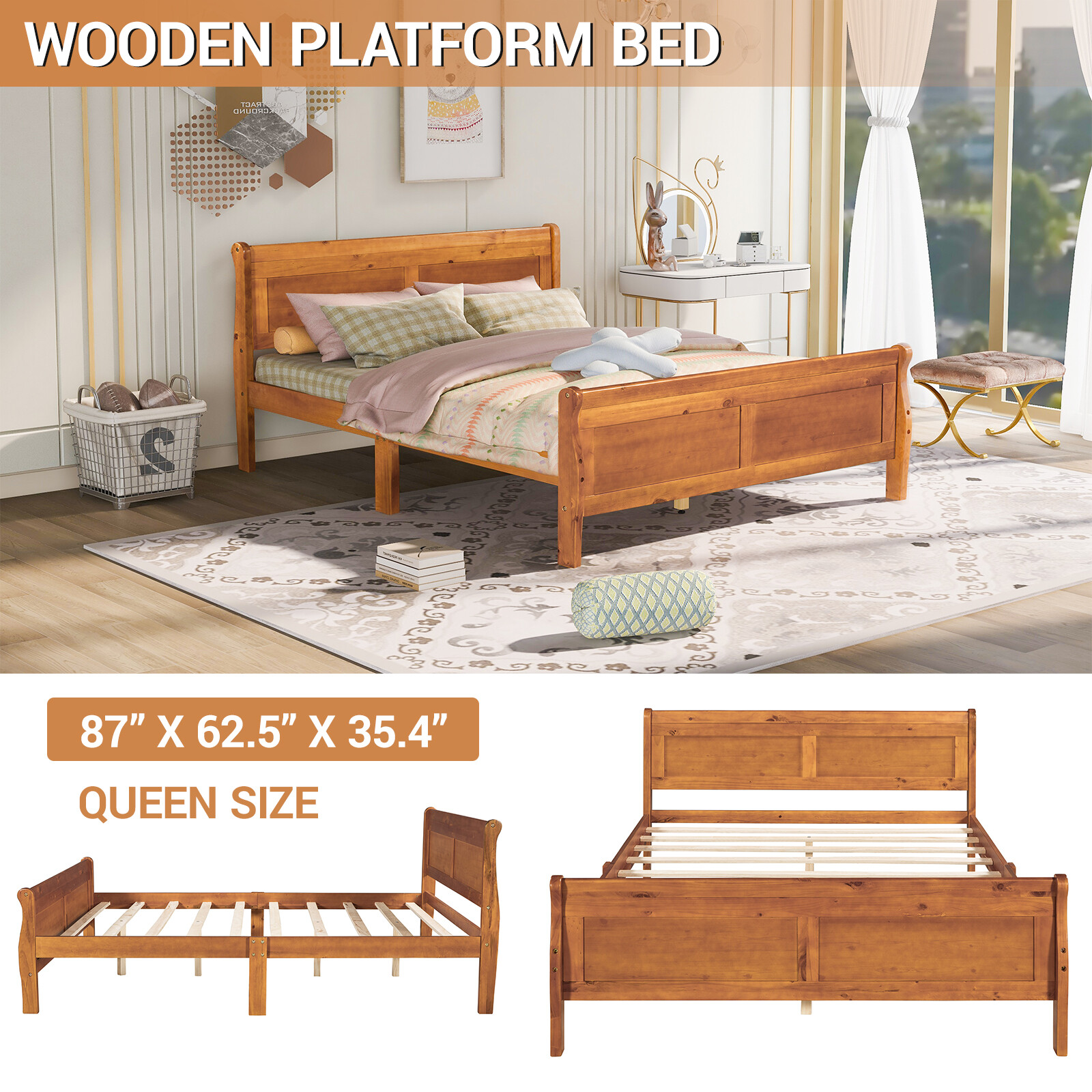 With Headboard And Footboard Bedroom Us