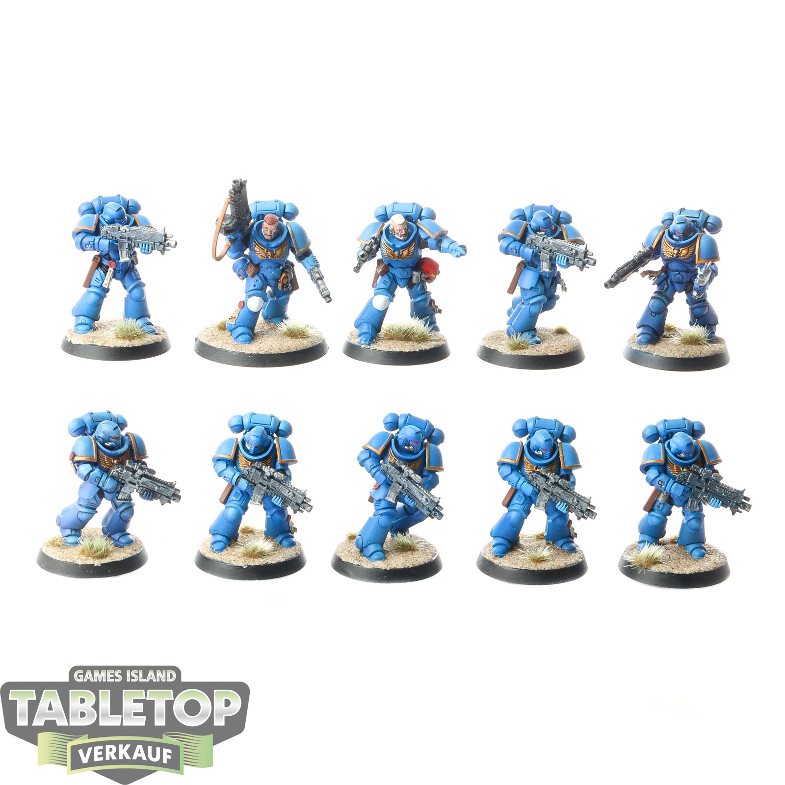 Space Marines - 10x Intercessors - bemalt