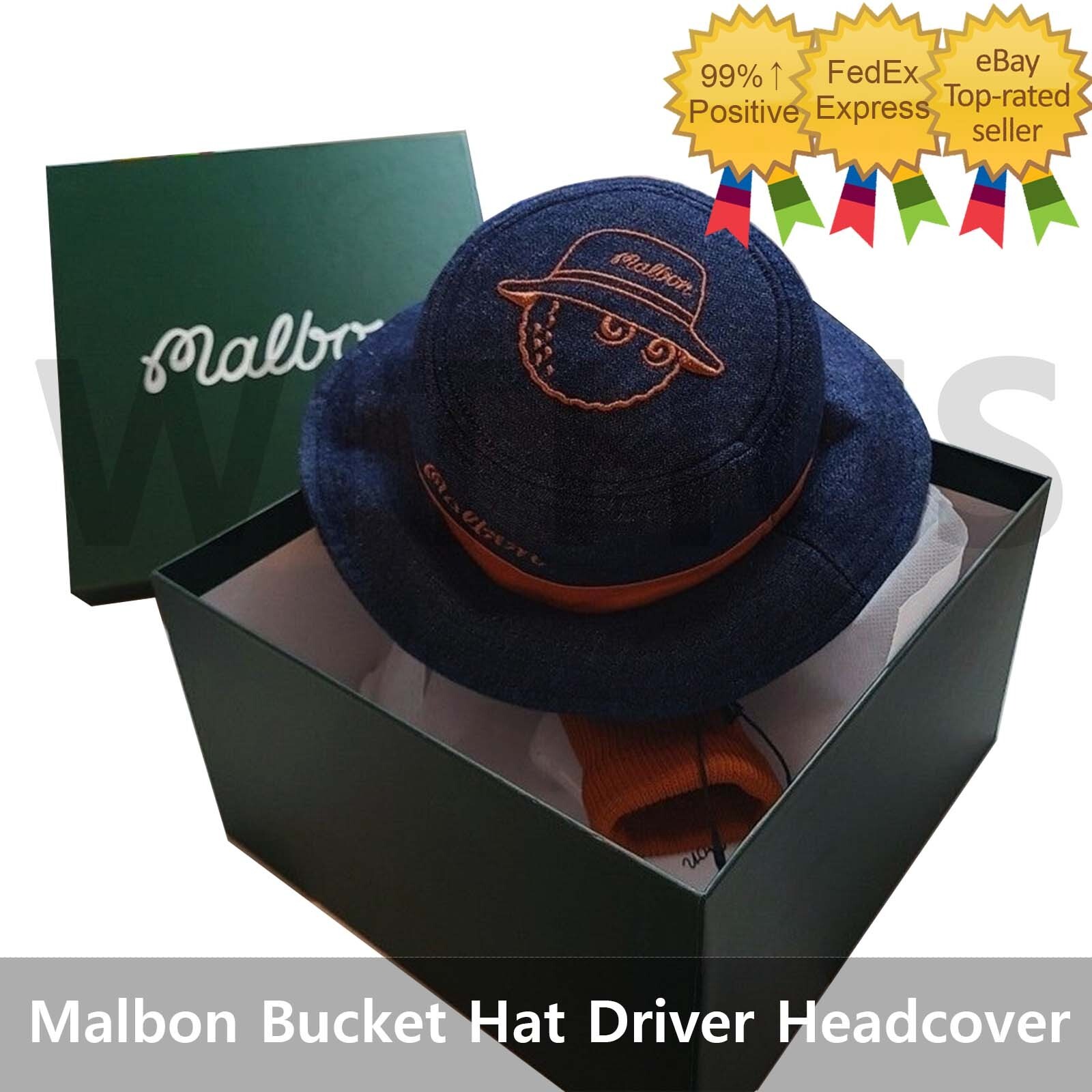 Malbon Golf Bucket Hat Driver Headcover, Blue - Tracking | eBay