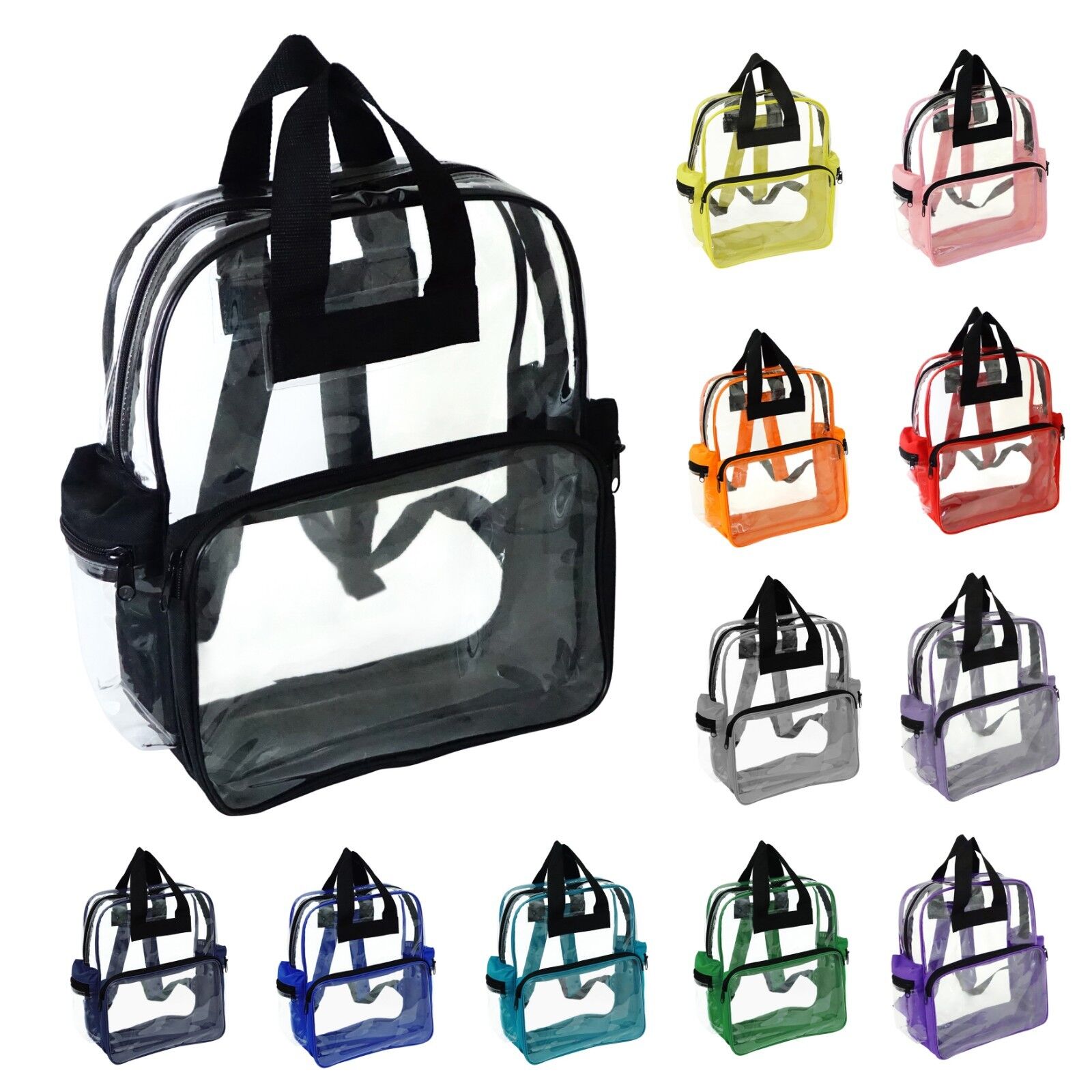 NuFazes Transparent Clear Backpack in Multiple Colors