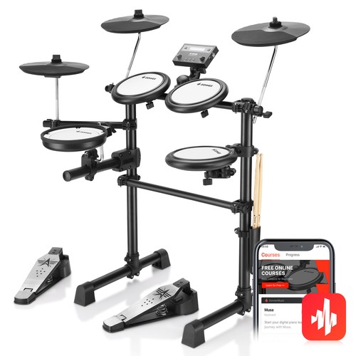 🥁 DED-90 Electric Drum Quiet Mesh Pad 272 Sound 43 Demo Quick Fold Space Saving