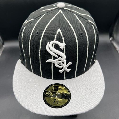 キャップ New Era LP950VS am PINSTRP CHIWHICO GRN NVY Chicago White Sox Pinstripe League Pin 59FIFTY Fitted Hat