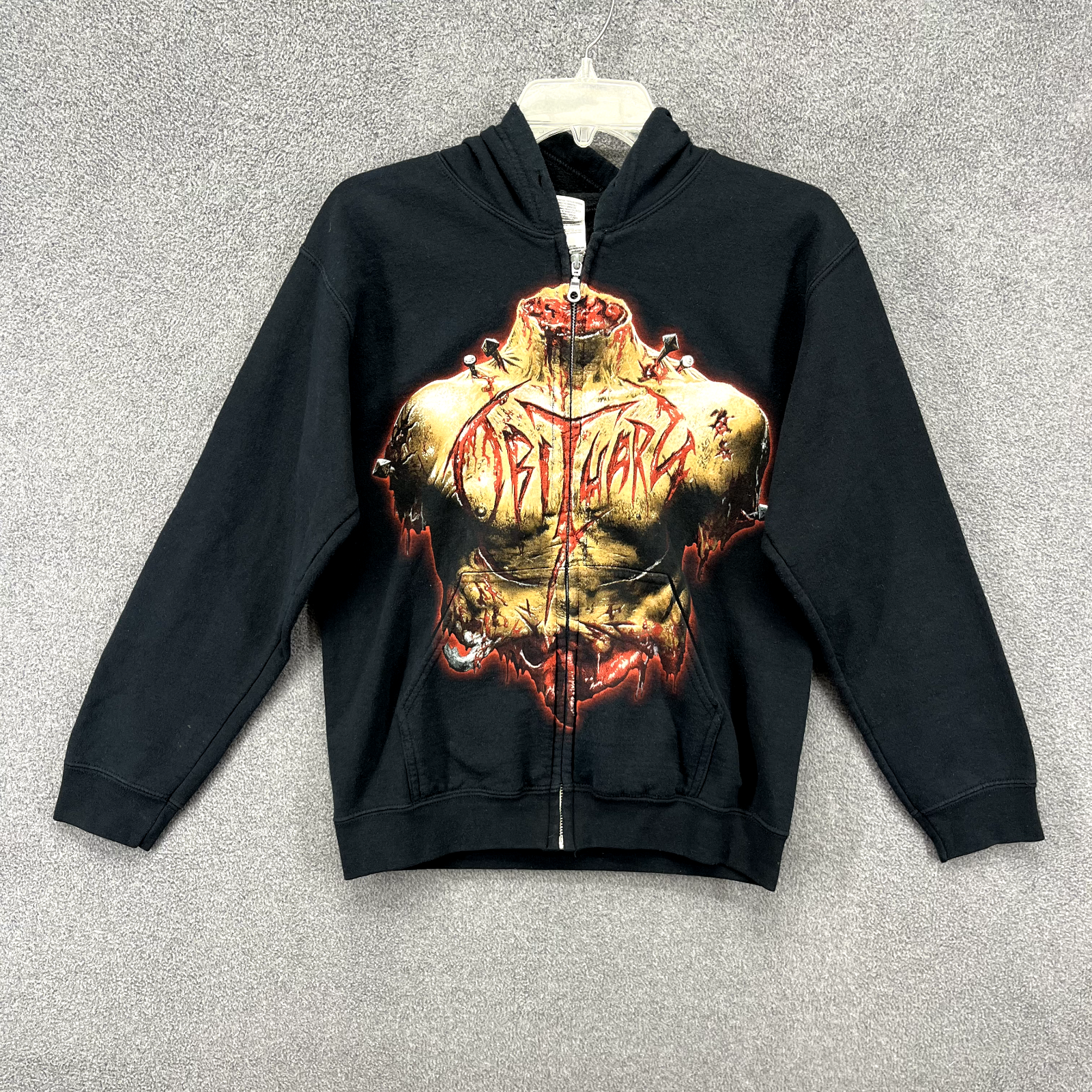 90’s OBITUARY hoodie Vintage Obituary Inked in Blood Metal Band Hoodie Full Zip Mens