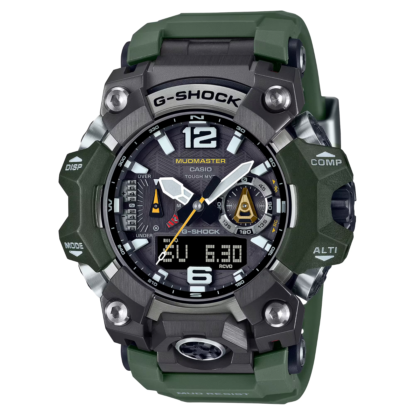 Pre-owned Casio G-shock Master Of Mudmaster Connected Solar Watch Gwgb1000-3a