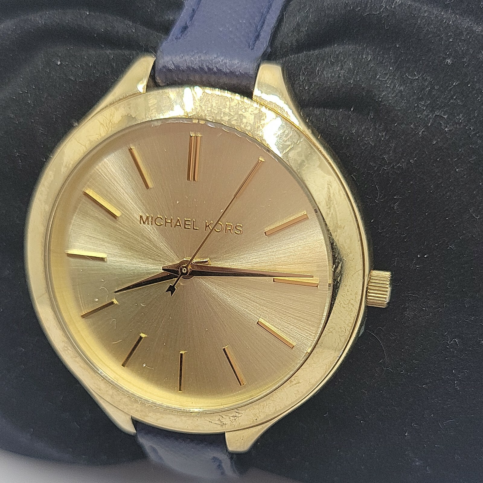 Michael Kors Runway MK2285 Women's Blue Leather Analog Dial