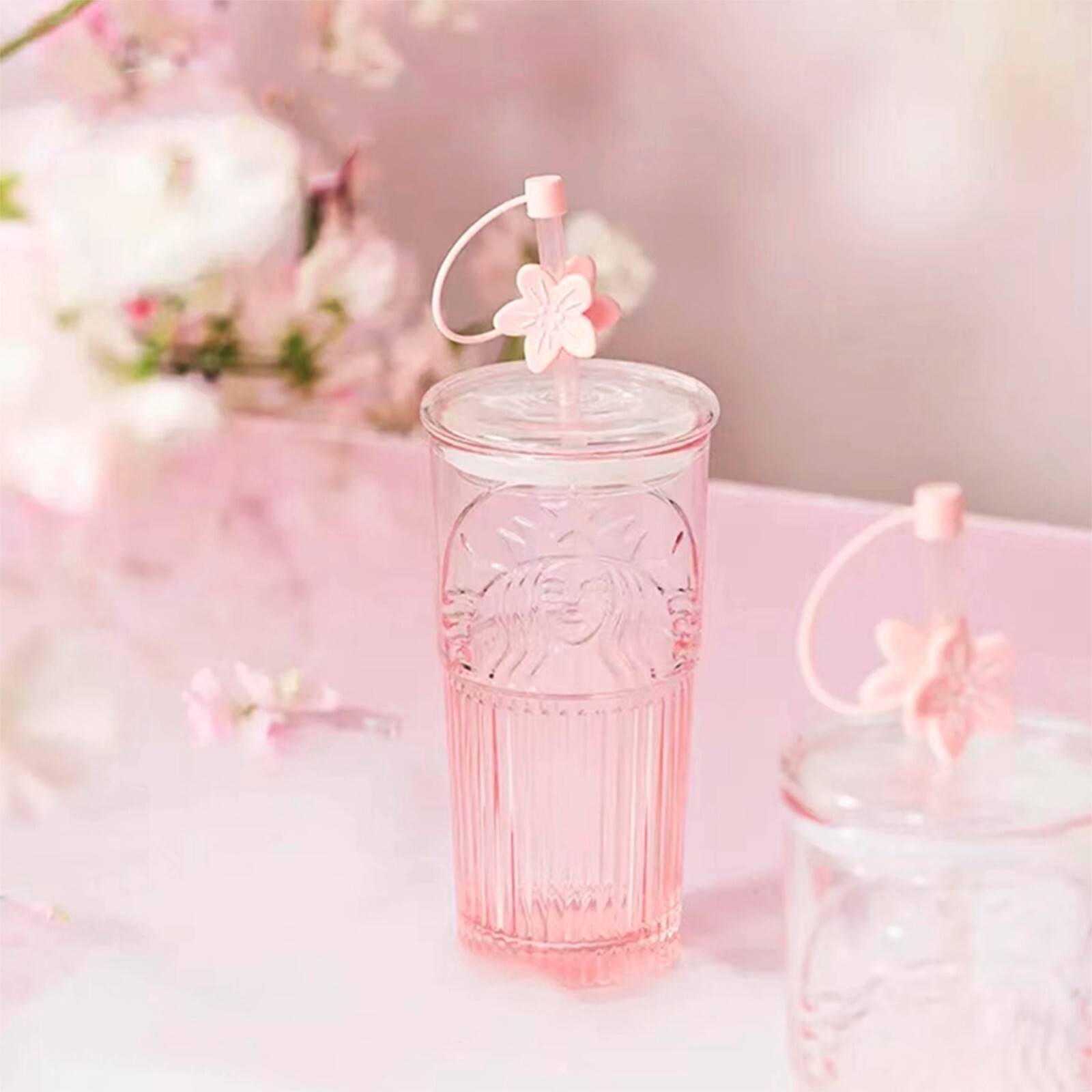 New 2023 China Starbucks Gradual Pink 19oz Siren Logo Glass