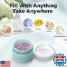 Travel Containers for Toiletries, Silicone Cream Jars BPA Free, TSA Approved 2oz Travel Size Containers, Leak-proof Travel Essentials with Lid for Cosmetic Face Hand Body Glitters