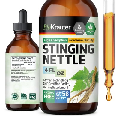 BIO KRAUTER Stinging Nettle Tincture - Nettle Root Extract Liquid - Urinary H...
