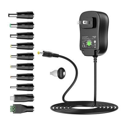 Universal Power Supply 5V 6V 7.5V 9V 12V 13.5V 15V 3A 2.5A AC DC Power Adapte...