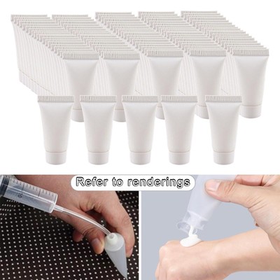 100x Empty Soft Tubes Bottle 5ml Refillable Portable Container for Cosmetic