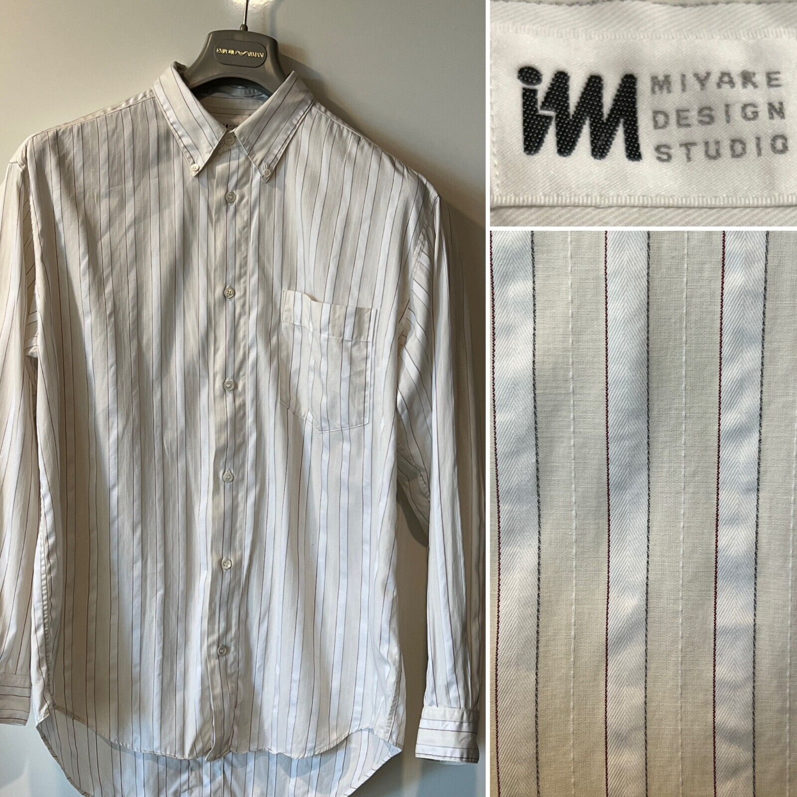 ISSEY MIYAKE Design Studio Vintage White/Ivory/Red YarnDye ISSEY MIYAKE Design Studio Vintage White/Ivory/Red YarnDye